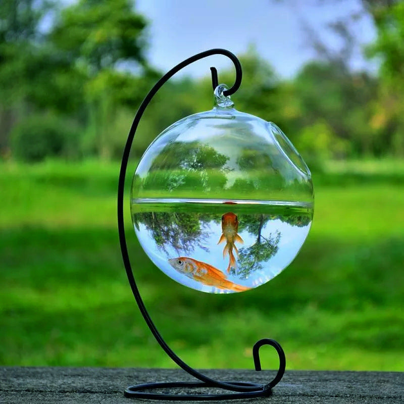 Hanging Glass Vase Fish Aquarium